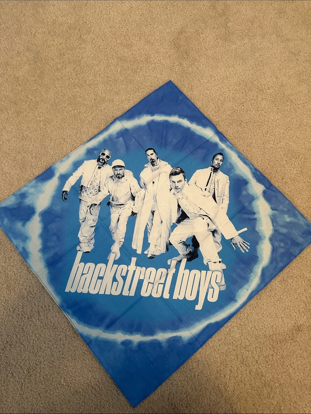 Backstreet Boys Blue Tie-Dye Bandana NEW Summer 2026 Merch